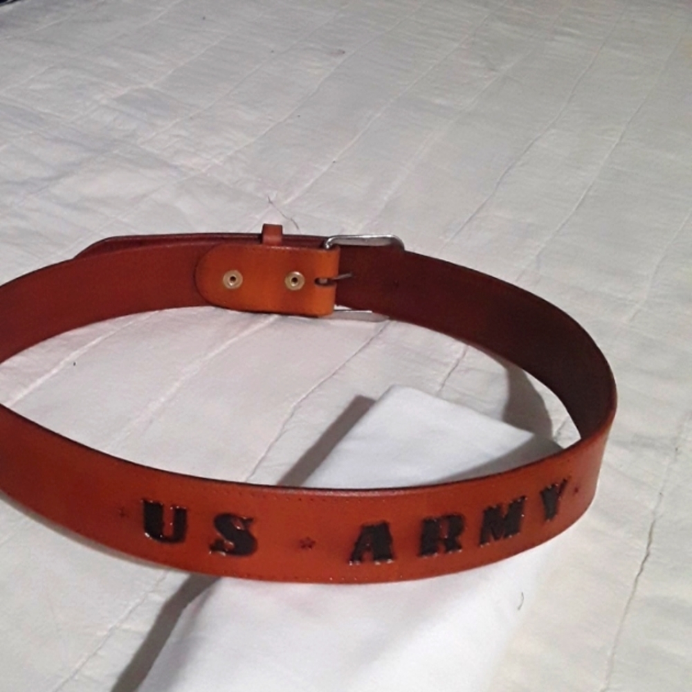 Men's U.S. ARMY Genuine lether belt